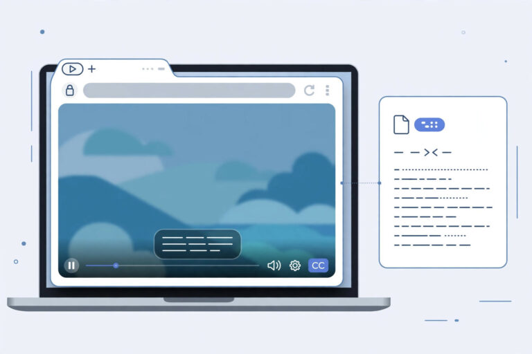 Illustration of converting video to VTT subtitles